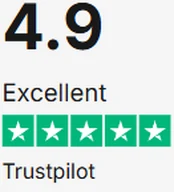 Rated 4.9, Excellent, on Trustpilot